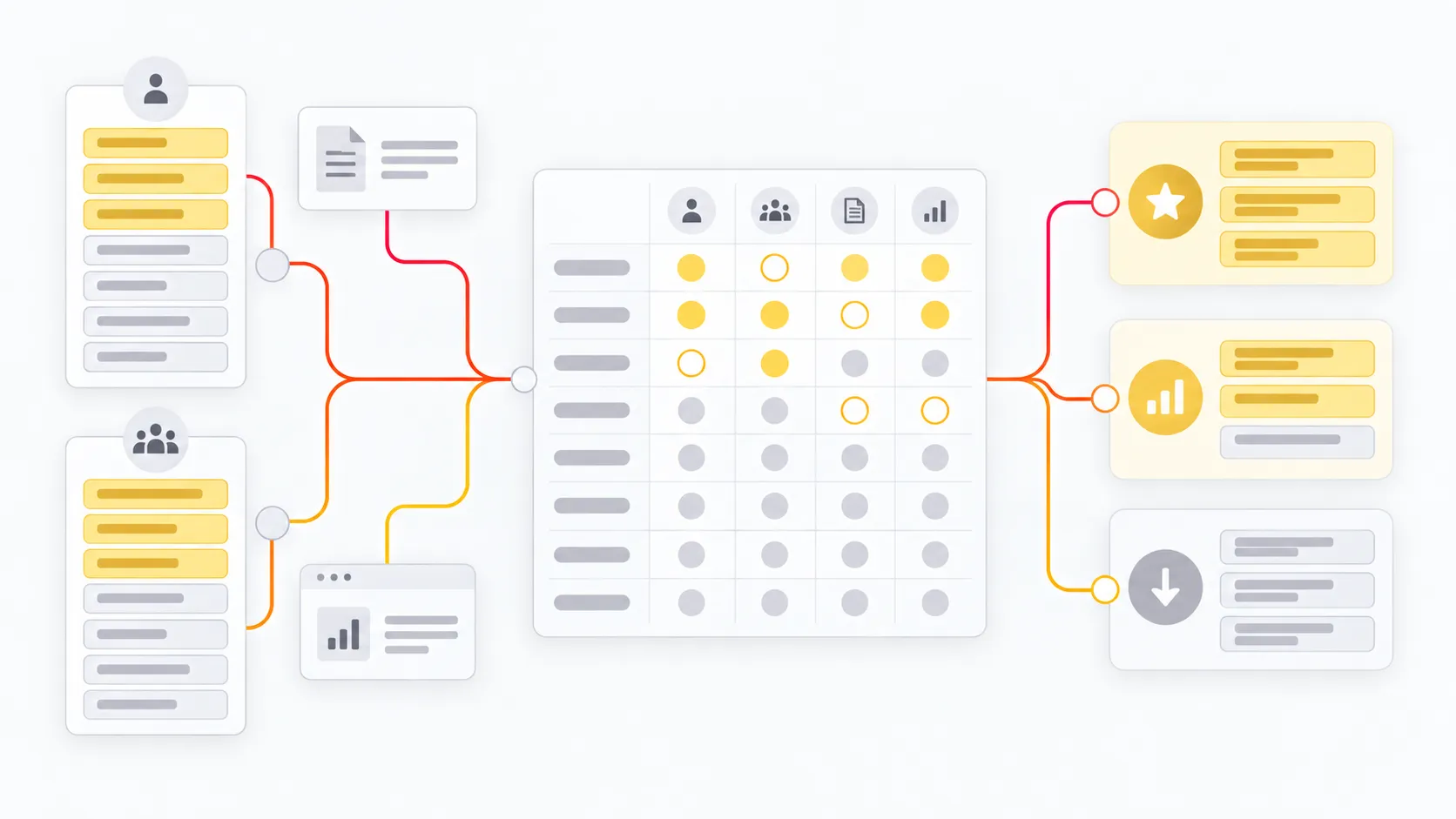 Matriz de priorización cruzando rankings de estudiantes y stakeholders